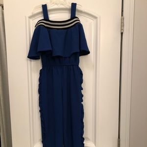 Girls royal blue jumpsuit size S
